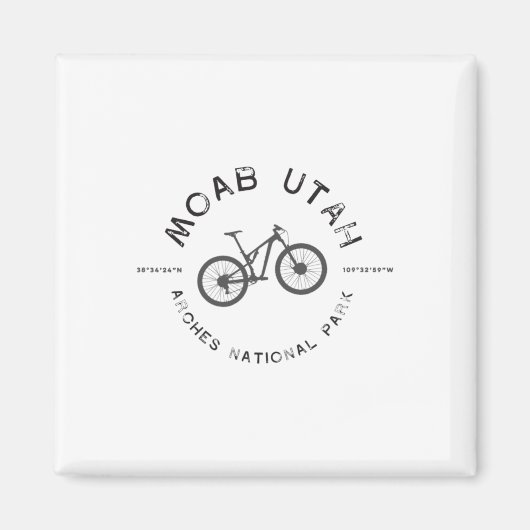 Moab Utah Mountain Biking T マグネット (正面)