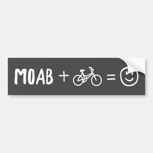 Moab Utah Plus Bikes Makes You Happy バンパーステッカー (正面)