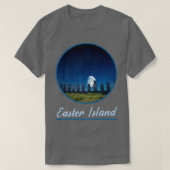 Moai Statue Easter Island At Night Easter Island P Tシャツ (デザイン正面)