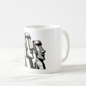 Moais poligonales コーヒーマグカップ (正面右)