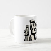 Moais poligonales コーヒーマグカップ (正面左)