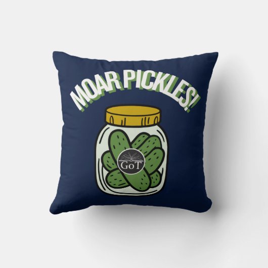 Moar Pickles! Throw Pillow クッション (裏面)
