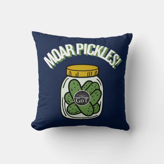 Moar Pickles! Throw Pillow クッション (正面)