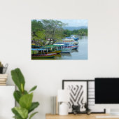 Moated River Bots Negril Jamaicaカラフル写真 ポスター (ホームオフィス)