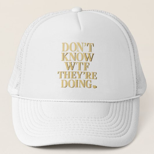Mob Wife Energy: “Don’t Know WTF” Design キャップ (正面)