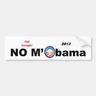 M'Obama 2012のバンパーステッカー無し バンパーステッカー