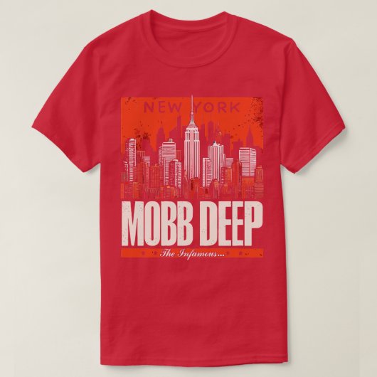 Mobb深いヴィンテージ90sヒップホップV2 Tシャツ (デザイン正面)