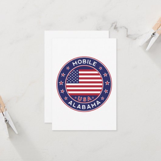 Mobile, Alabama カード (正面/裏面インサイチュ)