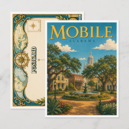 Mobile Alabama Bienville Square GeoSaga ポストカード