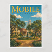 Mobile Alabama Bienville Square GeoSaga ポストカード (正面)