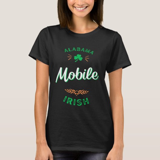 MOBILE ALABAMA Irish American Tシャツ (正面)