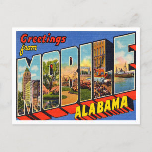 Mobile, Alabama Vintage Travelからの挨拶 ポストカード