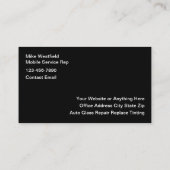 Mobile Auto Glass Repair Replace 名刺 (裏面)