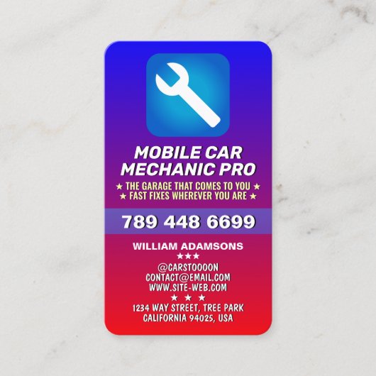 MOBILE AUTO MECHANIC & CAR REPAIR | CERTIFIED PRO 名刺 (正面)