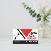 Mobile Auto Mechanic Car Repair Editable 名刺 (スタンド正面)