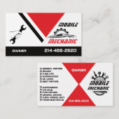 Mobile Auto Mechanic Car Repair Editable 名刺 (正面/裏面)