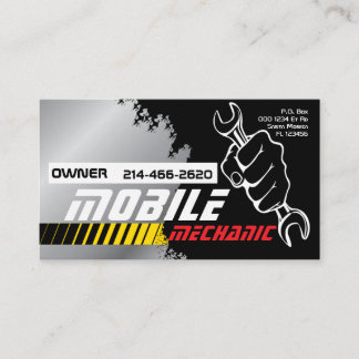 Mobile Auto Mechanic Car Repair Editable 名刺