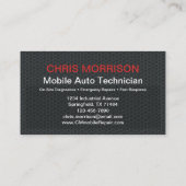 Mobile Auto Mechanic Car Repair Services 名刺 (裏面)