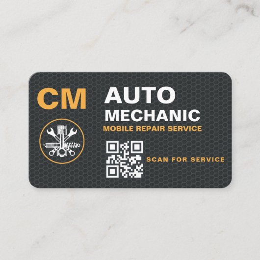 Mobile Automotive Technician QR Code 名刺 (正面)