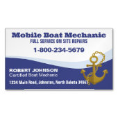 Mobile Boat Mechanic マグネット名刺 (正面)