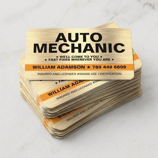 MOBILE CAR / AUTO MECHANIC REPAIR SERVICE 名刺