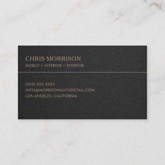 Mobile Car Detailing 名刺 (裏面)