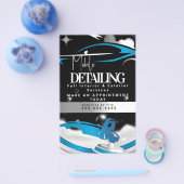 Mobile Car Detailing Logo Blue チラシ (シングル)
