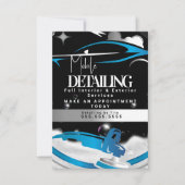 Mobile Car Detailing Logo Blue 招待状 (正面)