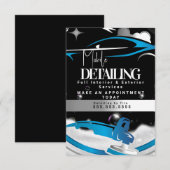Mobile Car Detailing Logo Blue 招待状 (正面/裏面)