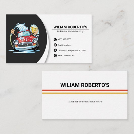 Mobile Car Wash名刺 名刺 (正面/裏面)