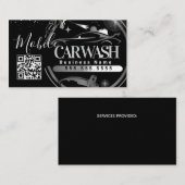 Mobile Car Wash Detail - Business Logo QR Code B 名刺 (正面/裏面)