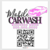 Mobile Car Wash Detail Business QR Code シール (シート)