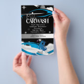 Mobile Car Wash Detailing Logo Blue チラシ (ハンドル)