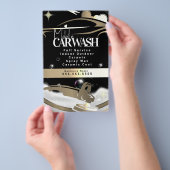 Mobile Car Wash Detailing Logo Gold チラシ (ハンドル)