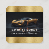 Mobile Car Washing and auto detailing  スクエア名刺 (裏面)