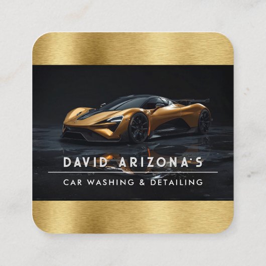 Mobile Car Washing and auto detailing  スクエア名刺 (裏面)