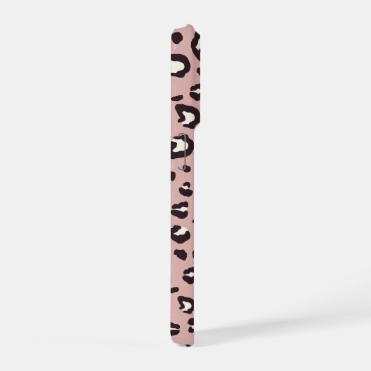 Mobile case pink animal print iPhoneケース (右側面)