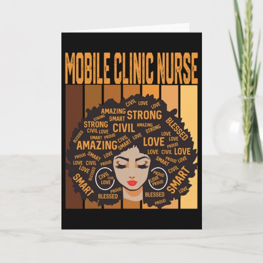 Mobile Clinic Nurse Powerful Black History Month P カード (正面)