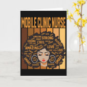 Mobile Clinic Nurse Powerful Black History Month P カード (黄色い花)