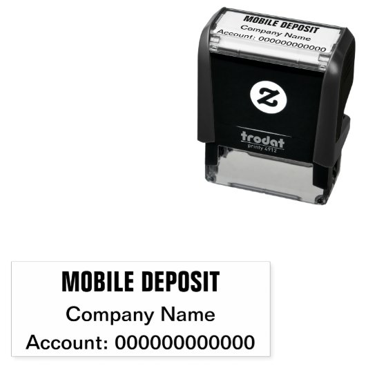 Mobile Deposit会社名口座番号 セルフインキングスタンプ (インサイチュ)