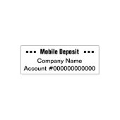 Mobile Deposit Bank口座番号テンプレート セルフインキングスタンプ (デザイン)