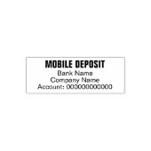 Mobile Deposit Bank Business Names口座番号 セルフインキングスタンプ (デザイン)