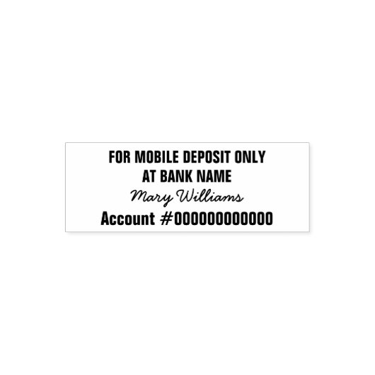 Mobile Deposit Bank Name Account No. Signature セルフインキングスタンプ (デザイン)