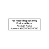 Mobile Deposit Onlyのビジネスおよびアカウント名 セルフインキングスタンプ (デザイン)