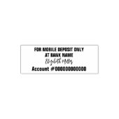 Mobile Deposit Only Signature Bank Account # セルフインキングスタンプ (デザイン)