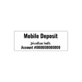 Mobile Deposit Signature Name銀行口座番号 セルフインキングスタンプ (デザイン)