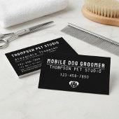 Mobile Dog Groomer Modern Bold Professional 名刺