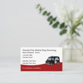 Mobile Dog Grooming Modern Business Cards 名刺 (スタンド正面)