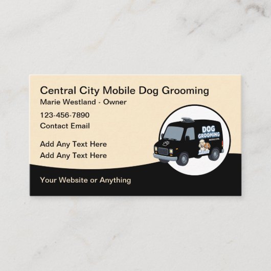 Mobile Dog Grooming Services Groomer 名刺 (正面)