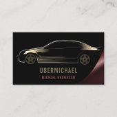 Mobile Driver Metallic Car Black gold Auto 名刺 (正面)